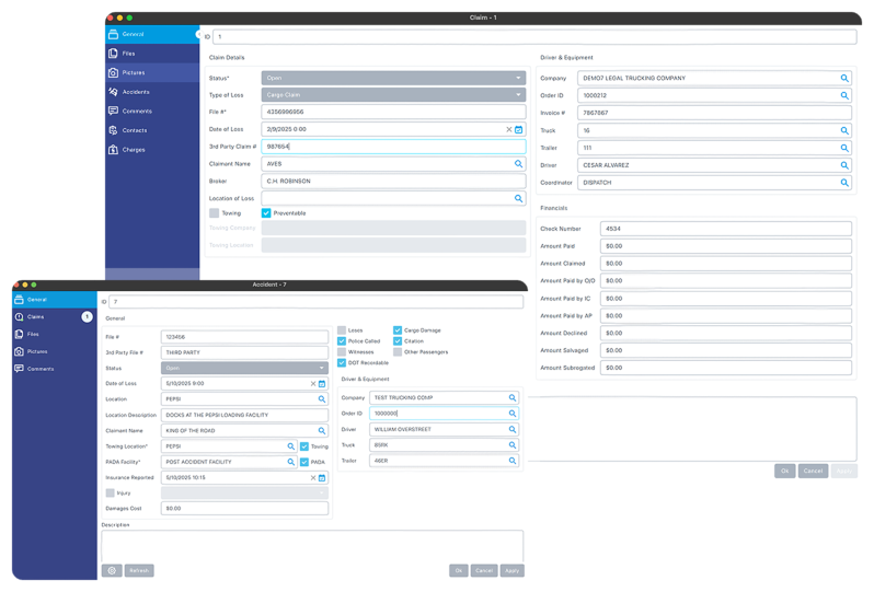Tickets, Claims, and Accidents